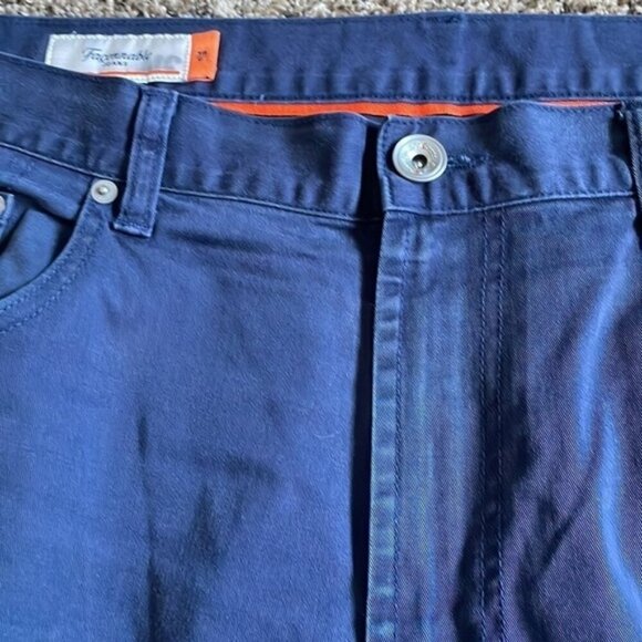 Faconnable 38 X 34 Blue Khaki Mens Pants - Picture 4 of 9